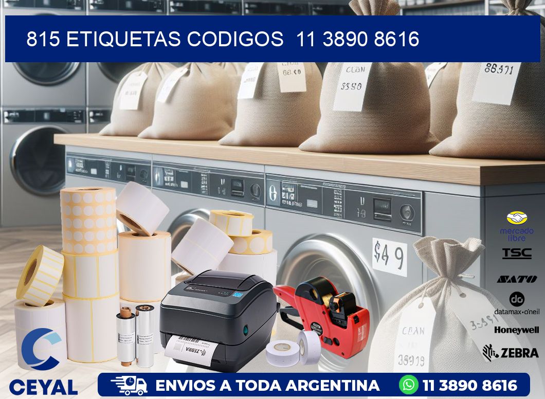 815 ETIQUETAS CODIGOS  11 3890 8616