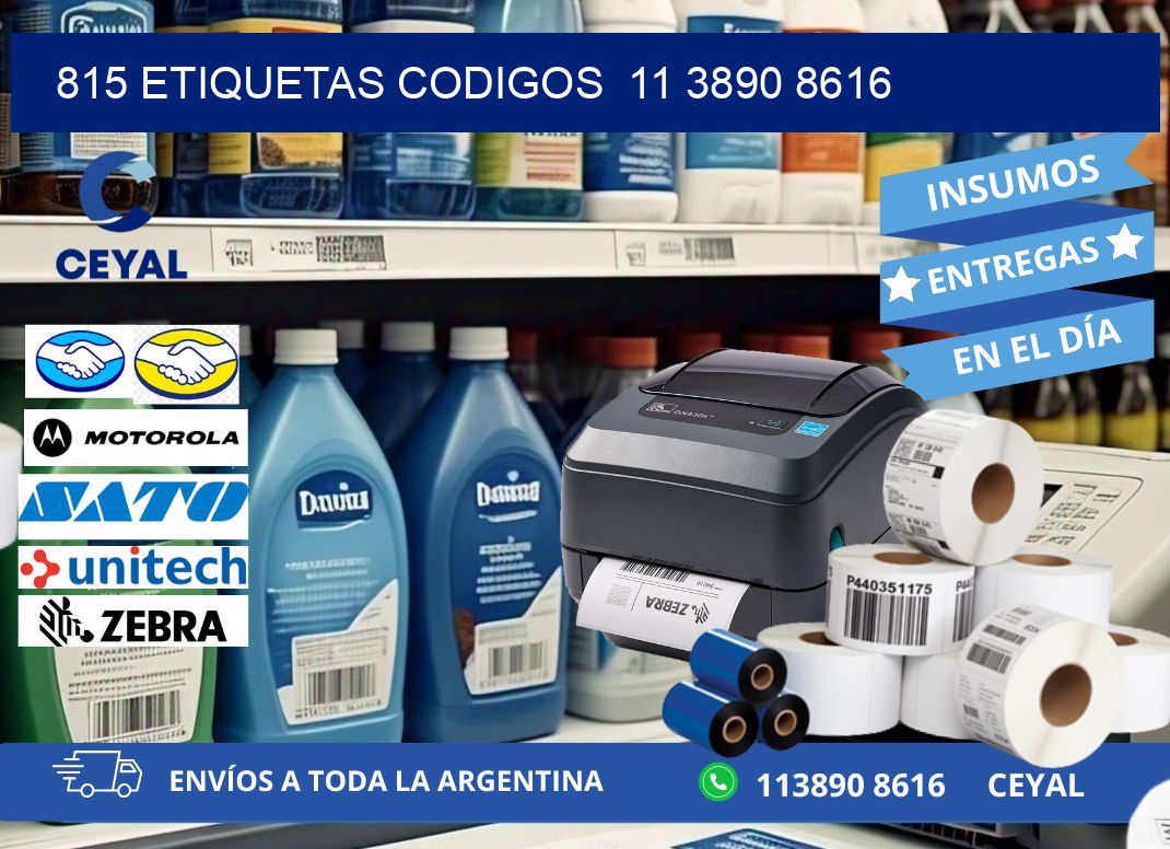 815 ETIQUETAS CODIGOS  11 3890 8616