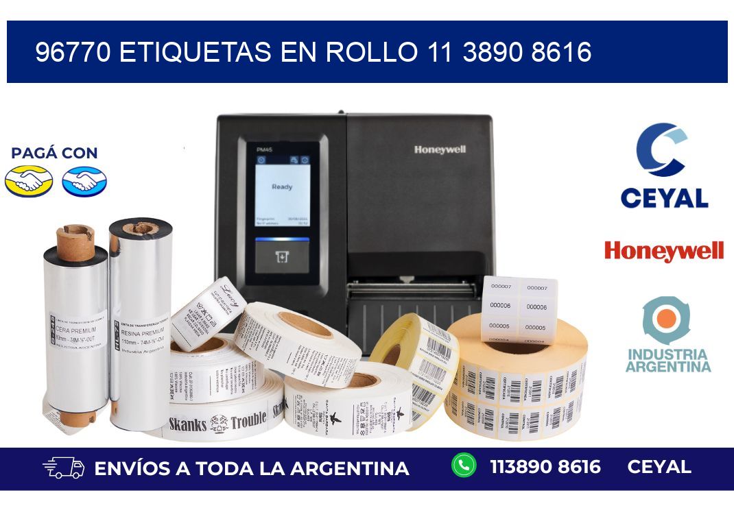 96770 ETIQUETAS EN ROLLO 11 3890 8616