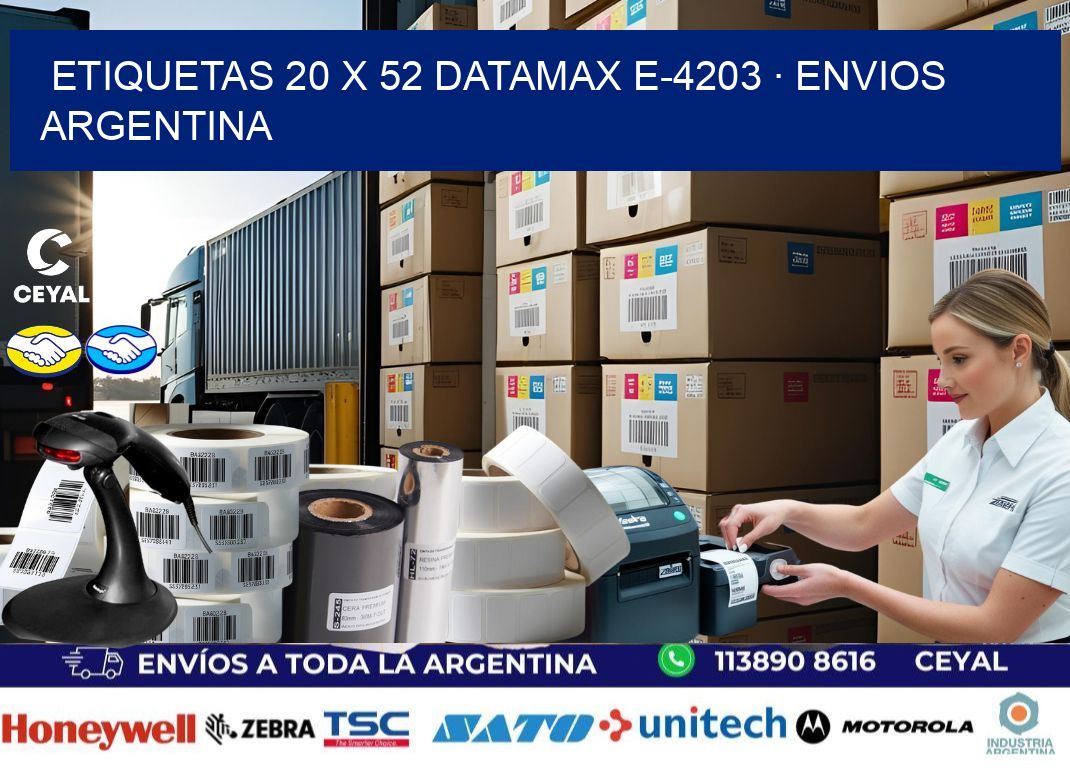 ETIQUETAS 20 x 52 DATAMAX E-4203 · ENVIOS ARGENTINA