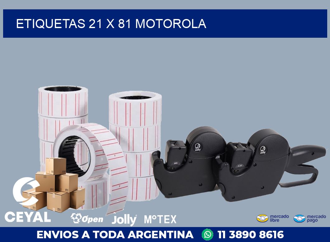 ETIQUETAS 21 x 81 MOTOROLA