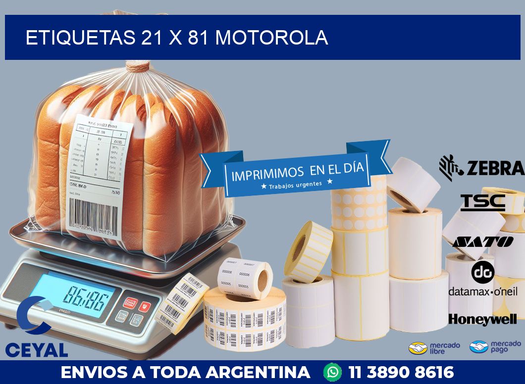 ETIQUETAS 21 x 81 MOTOROLA