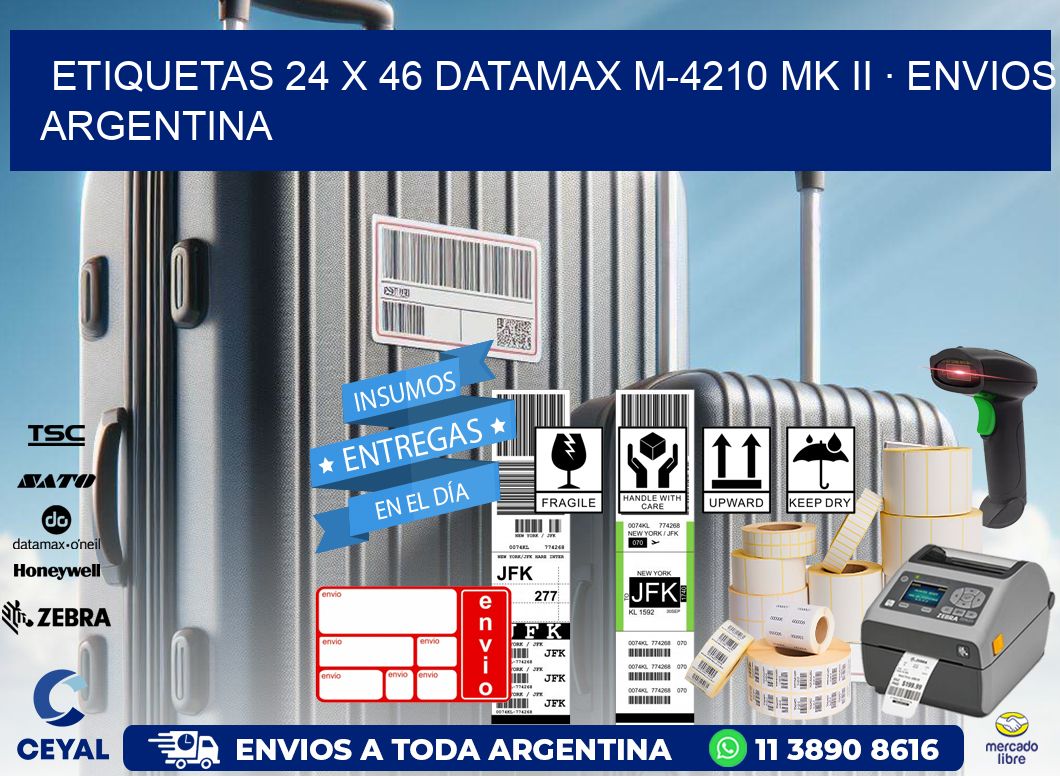 ETIQUETAS 24 x 46 DATAMAX M-4210 MK II · ENVIOS ARGENTINA
