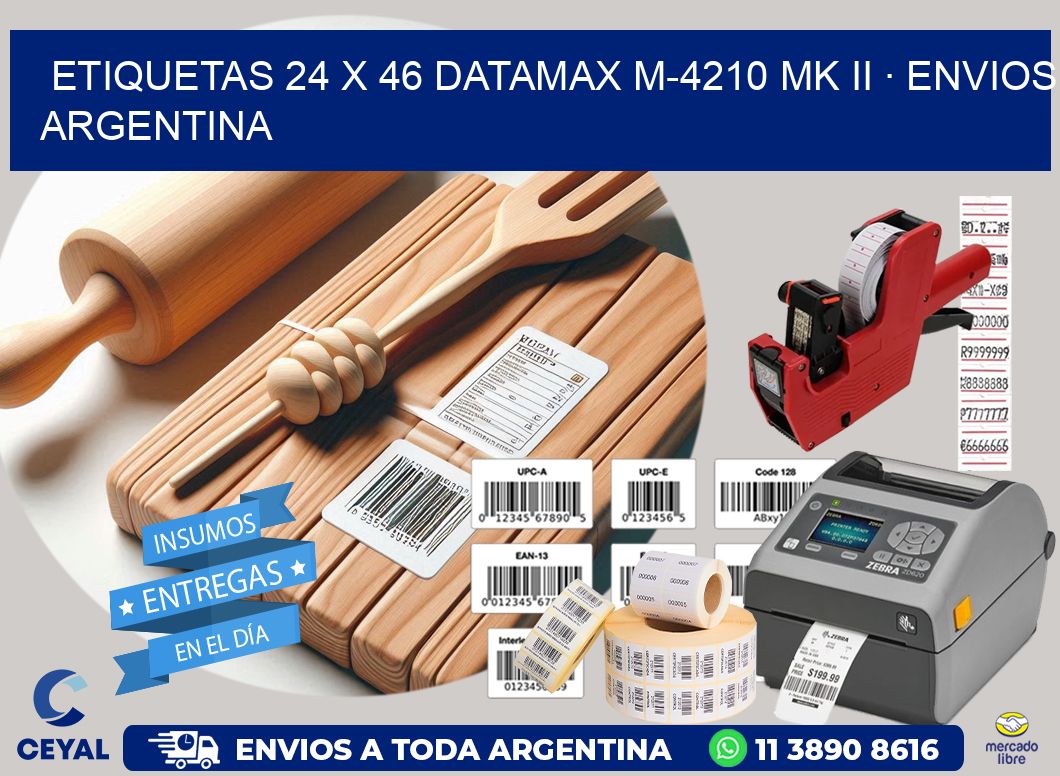 ETIQUETAS 24 x 46 DATAMAX M-4210 MK II · ENVIOS ARGENTINA