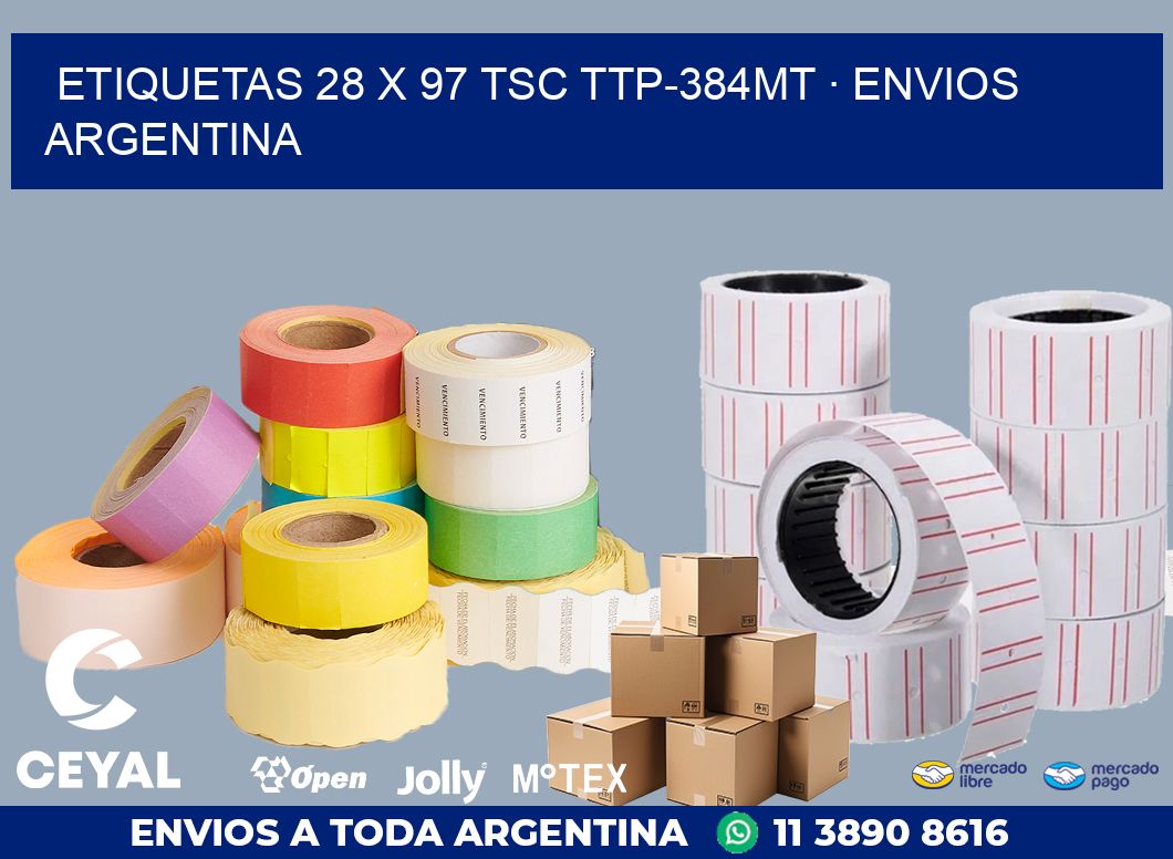 ETIQUETAS 28 x 97 TSC TTP-384MT · ENVIOS ARGENTINA