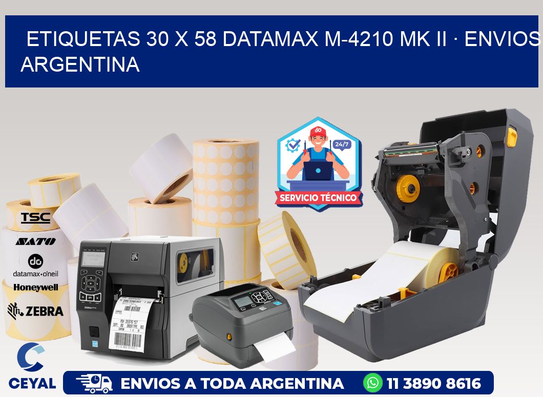 ETIQUETAS 30 x 58 DATAMAX M-4210 MK II · ENVIOS ARGENTINA