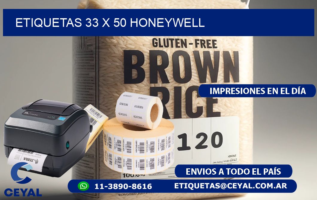ETIQUETAS 33 x 50 HONEYWELL