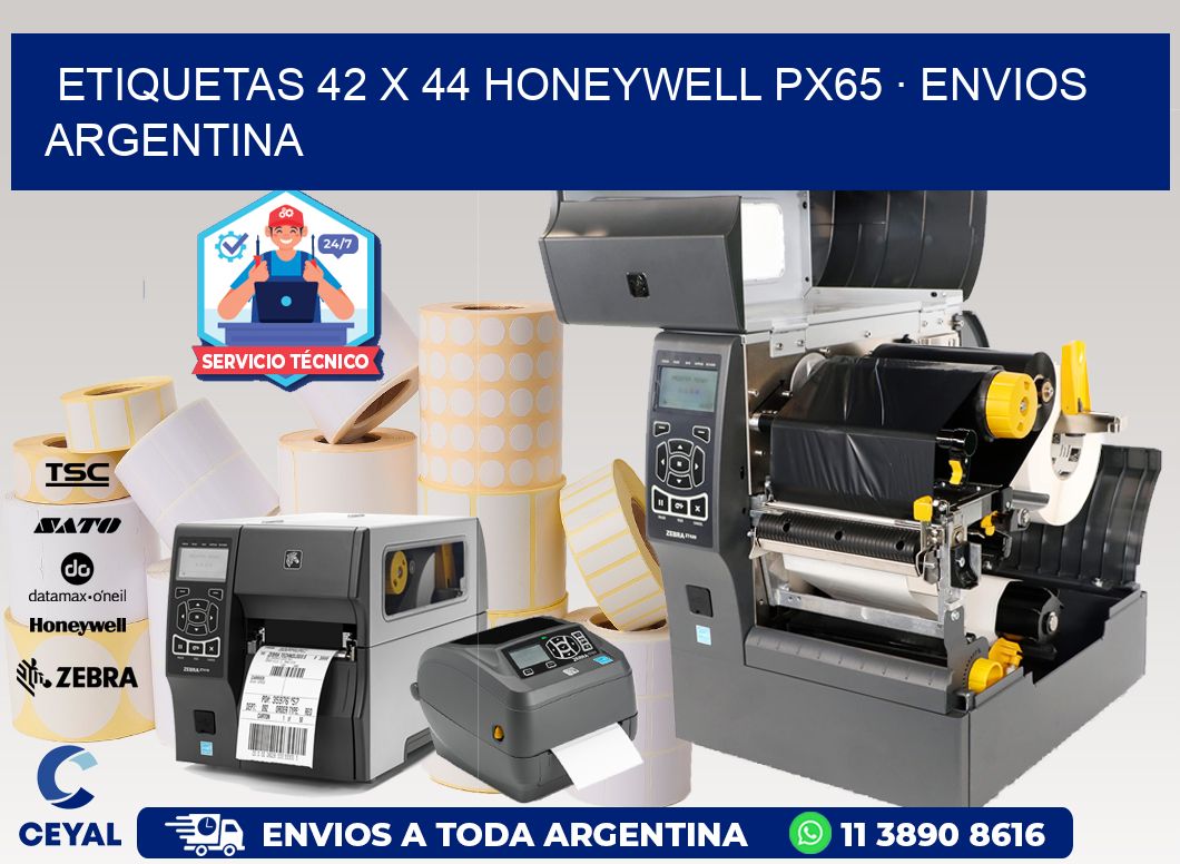 ETIQUETAS 42 x 44 HONEYWELL PX65 · ENVIOS ARGENTINA