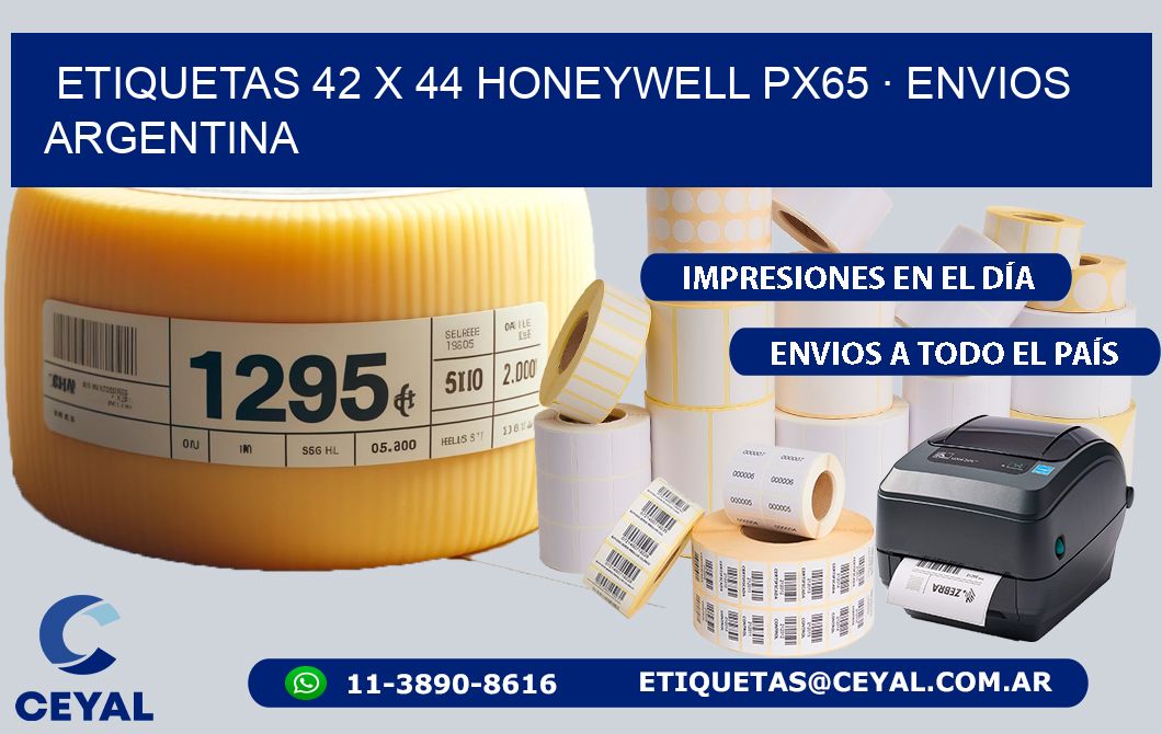 ETIQUETAS 42 x 44 HONEYWELL PX65 · ENVIOS ARGENTINA
