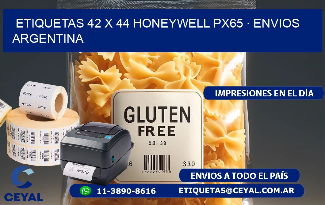 ETIQUETAS 42 x 44 HONEYWELL PX65 · ENVIOS ARGENTINA