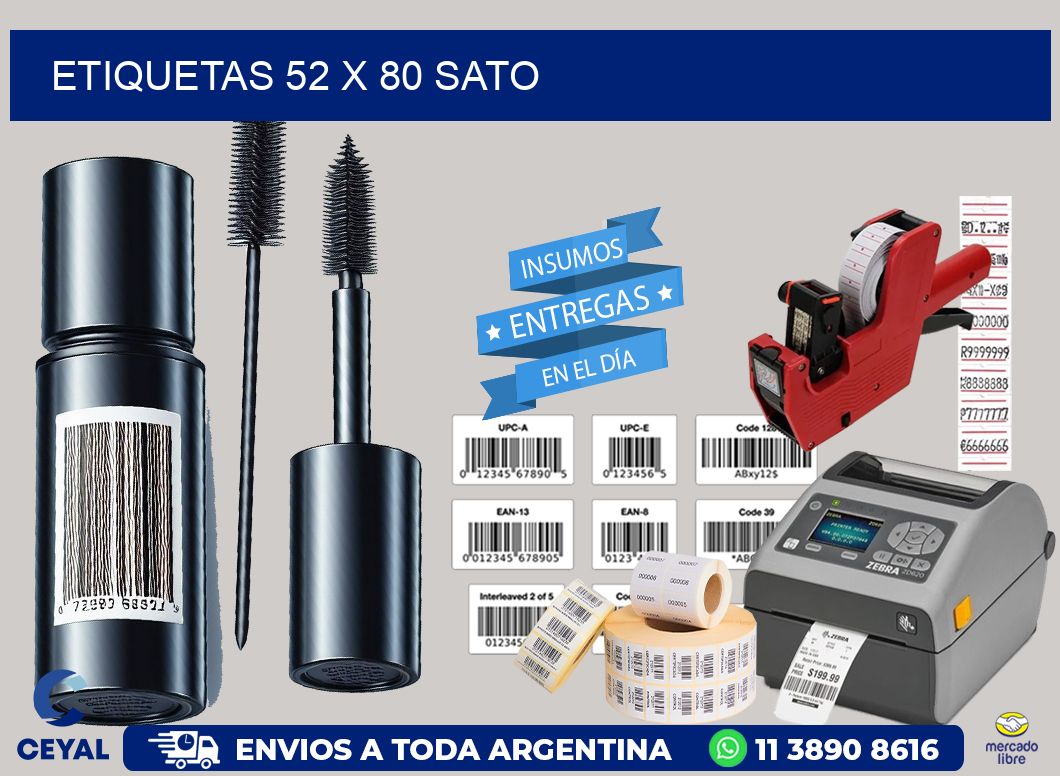 ETIQUETAS 52 x 80 SATO