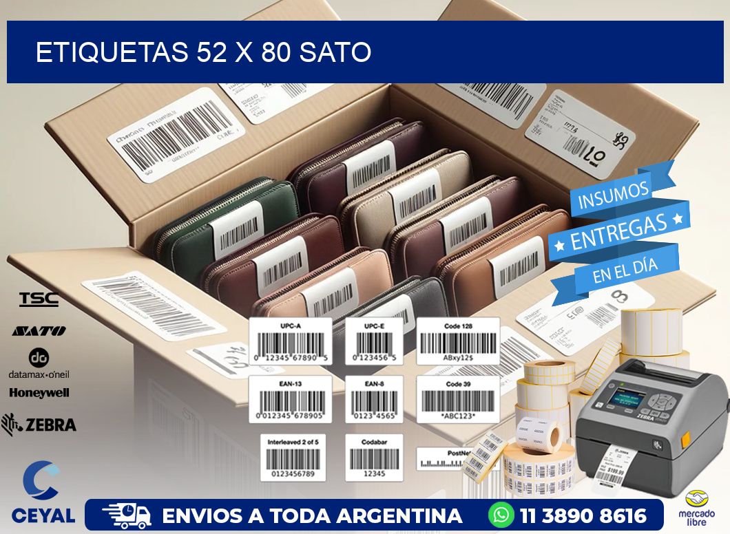 ETIQUETAS 52 x 80 SATO