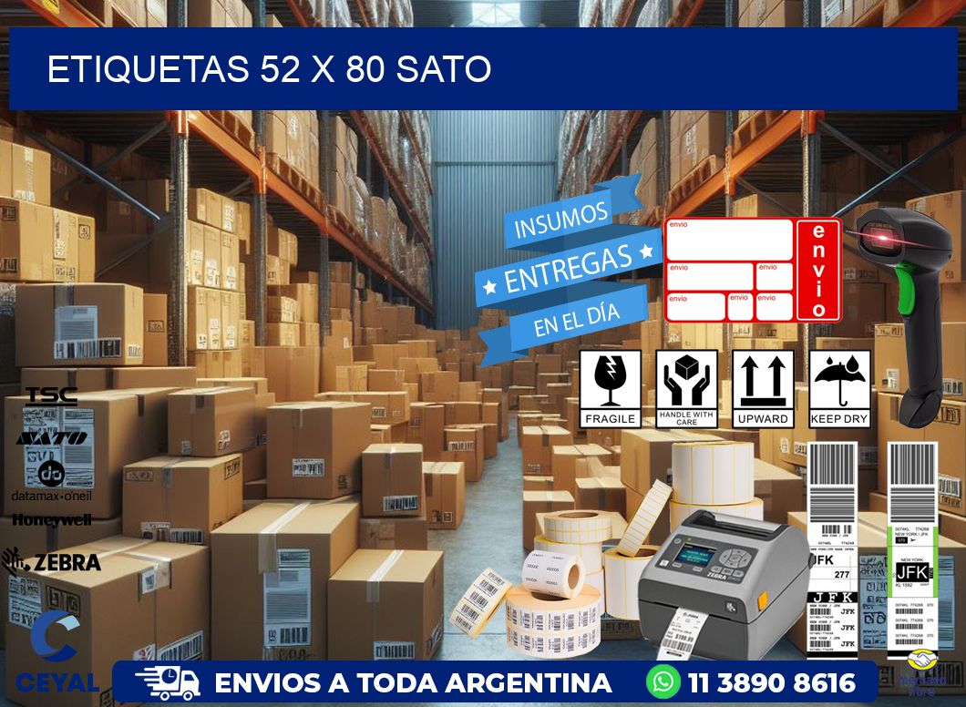 ETIQUETAS 52 x 80 SATO