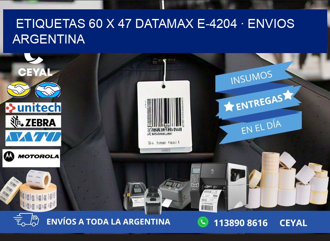 ETIQUETAS 60 x 47 DATAMAX E-4204 · ENVIOS ARGENTINA