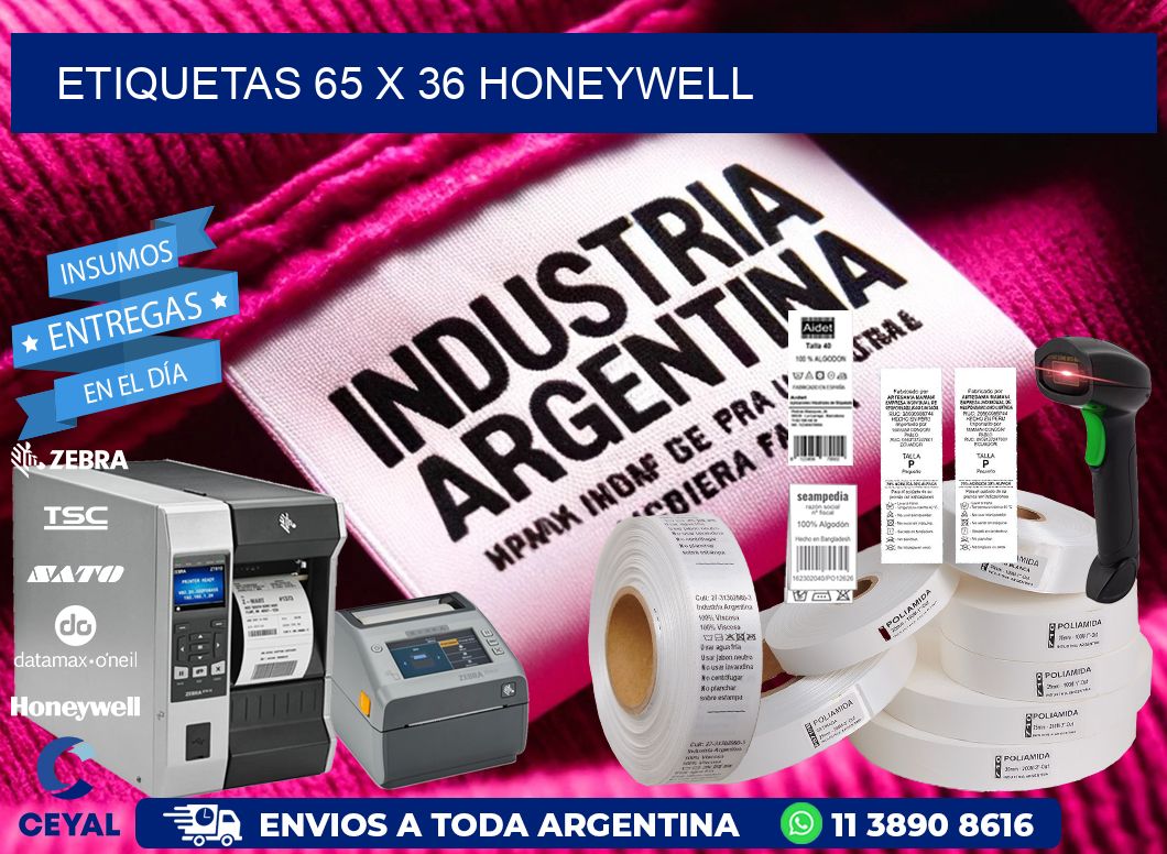 ETIQUETAS 65 x 36 HONEYWELL