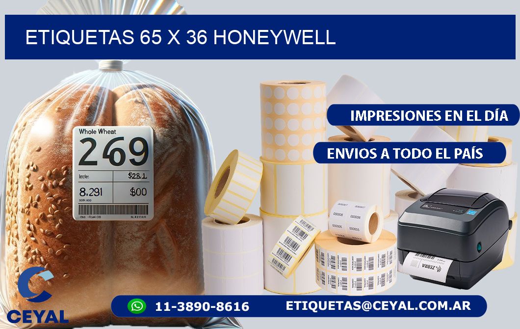 ETIQUETAS 65 x 36 HONEYWELL