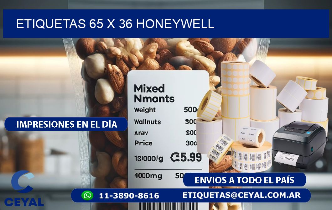 ETIQUETAS 65 x 36 HONEYWELL