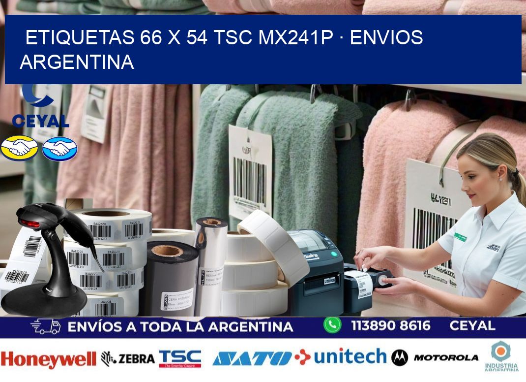 ETIQUETAS 66 x 54 TSC MX241P · ENVIOS ARGENTINA