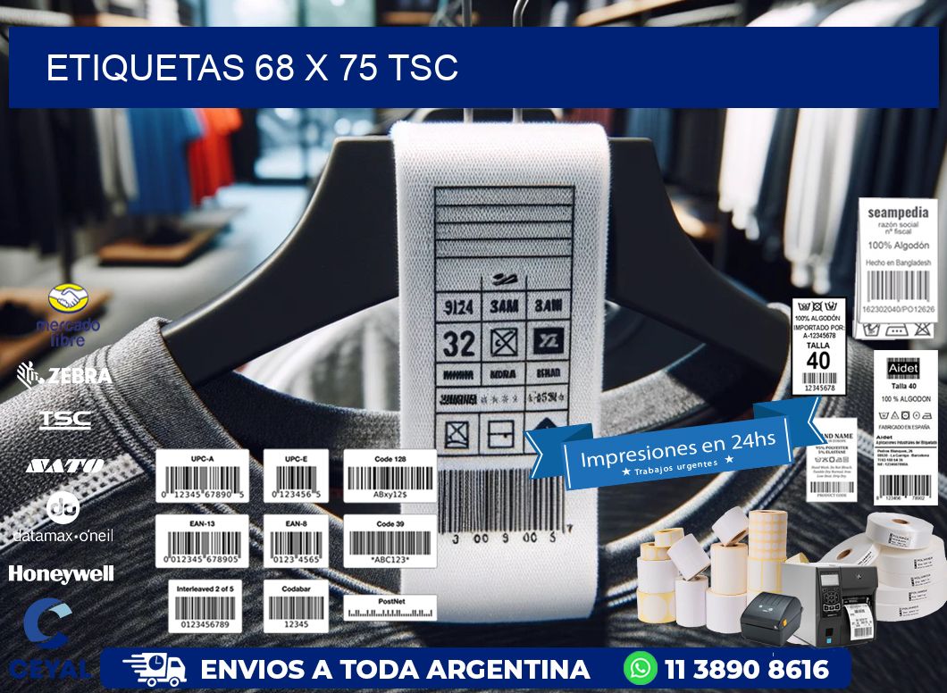 ETIQUETAS 68 x 75 TSC