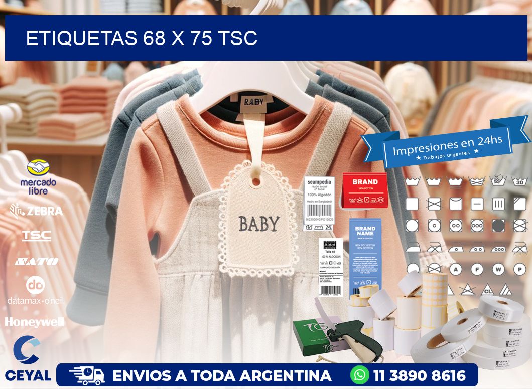 ETIQUETAS 68 x 75 TSC