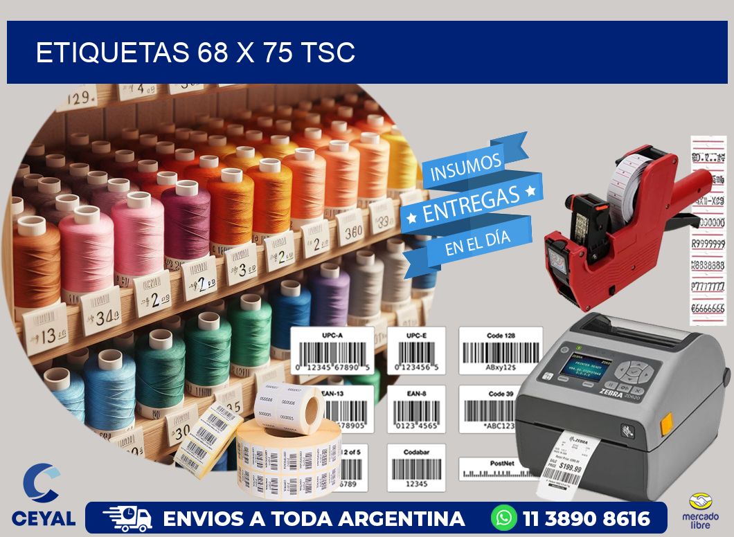 ETIQUETAS 68 x 75 TSC