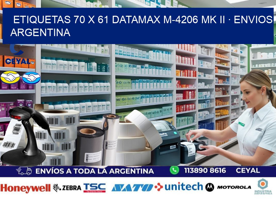 ETIQUETAS 70 x 61 DATAMAX M-4206 MK II · ENVIOS ARGENTINA