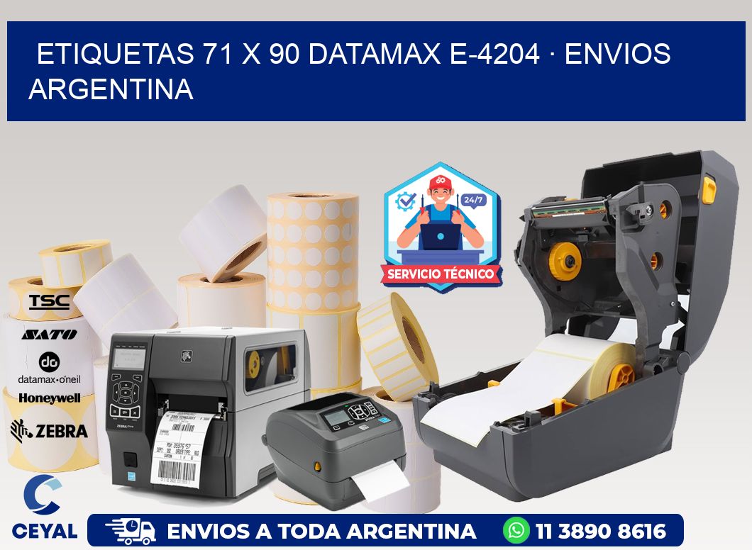ETIQUETAS 71 x 90 DATAMAX E-4204 · ENVIOS ARGENTINA