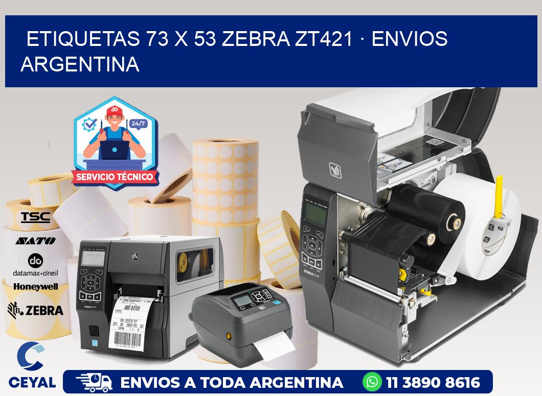ETIQUETAS 73 x 53 ZEBRA ZT421 · ENVIOS ARGENTINA
