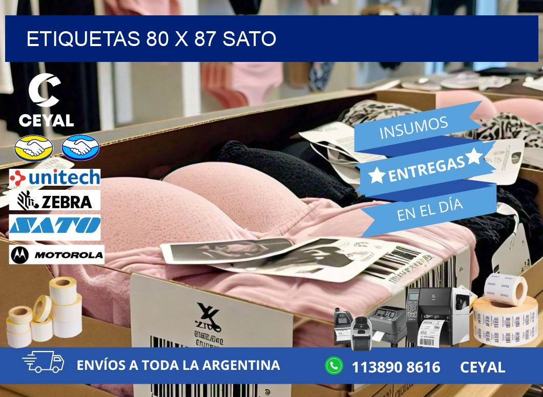 ETIQUETAS 80 x 87 SATO