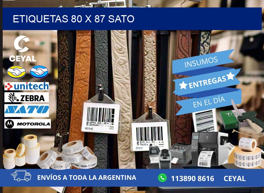 ETIQUETAS 80 x 87 SATO