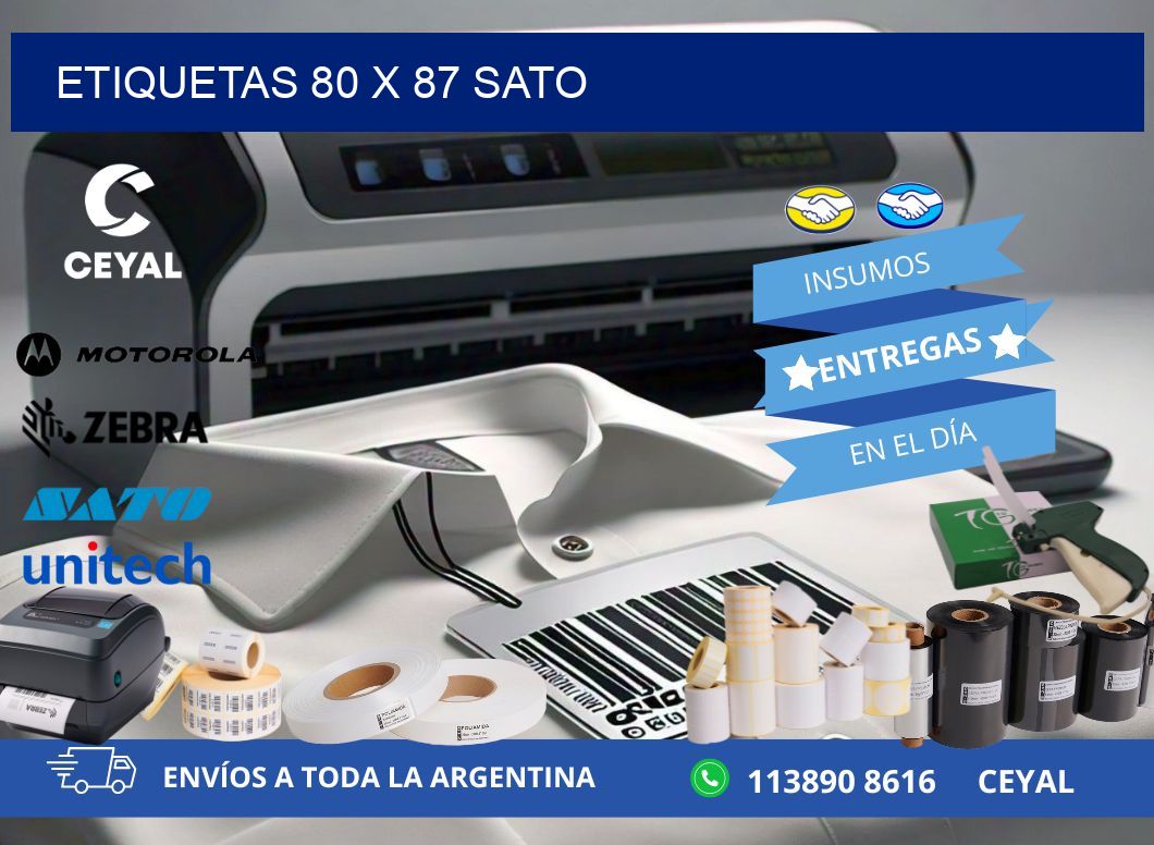 ETIQUETAS 80 x 87 SATO