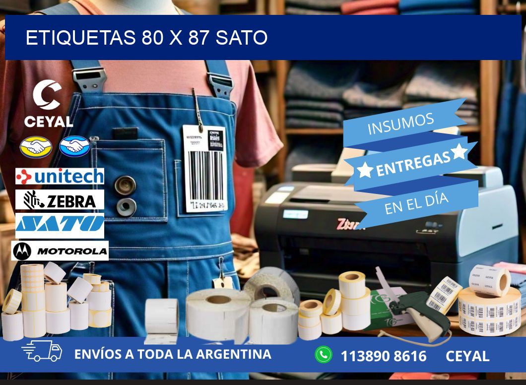 ETIQUETAS 80 x 87 SATO