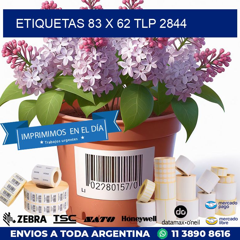 ETIQUETAS 83 x 62 TLP 2844
