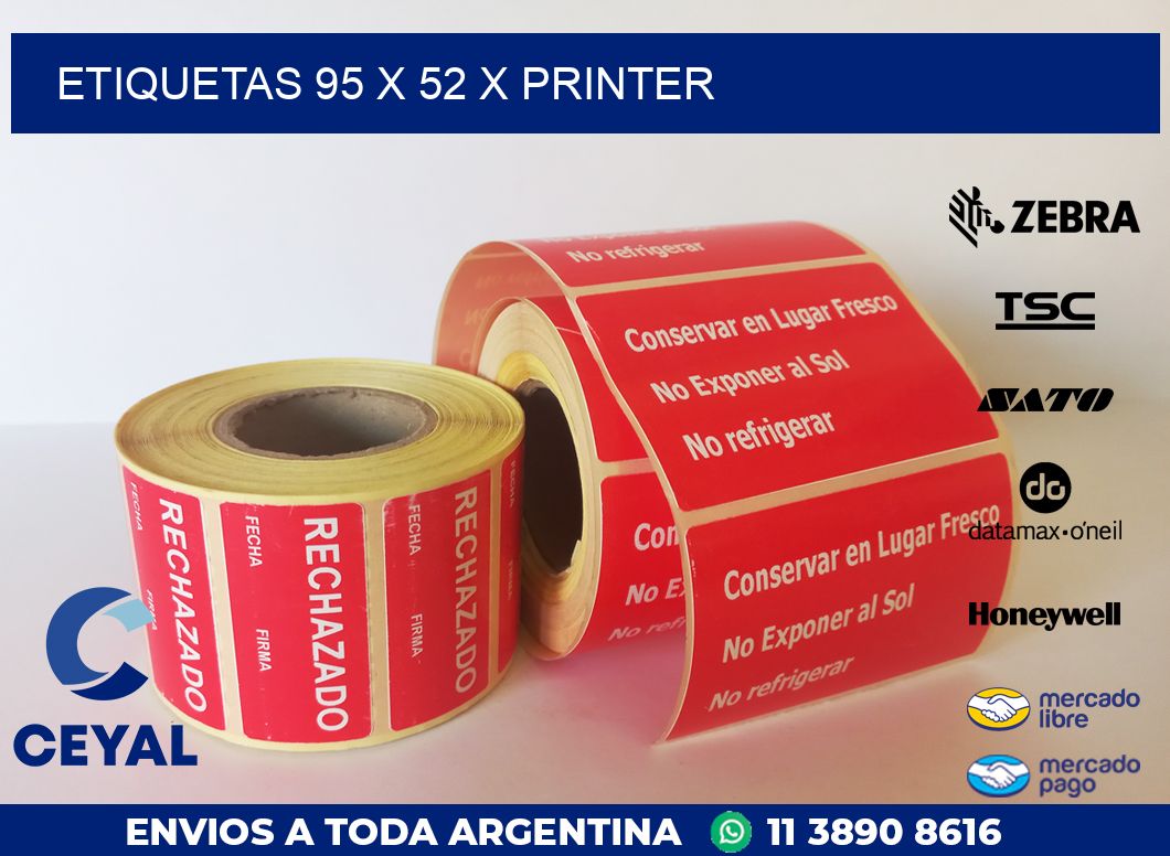 ETIQUETAS 95 x 52 X PRINTER