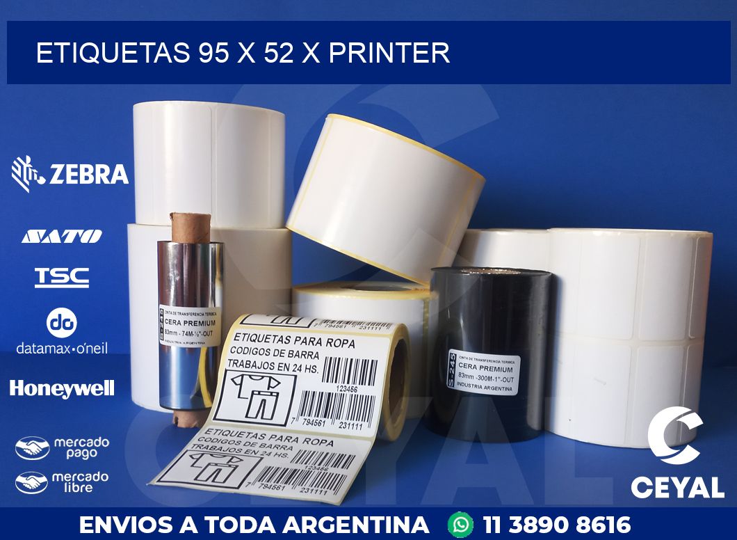 ETIQUETAS 95 x 52 X PRINTER
