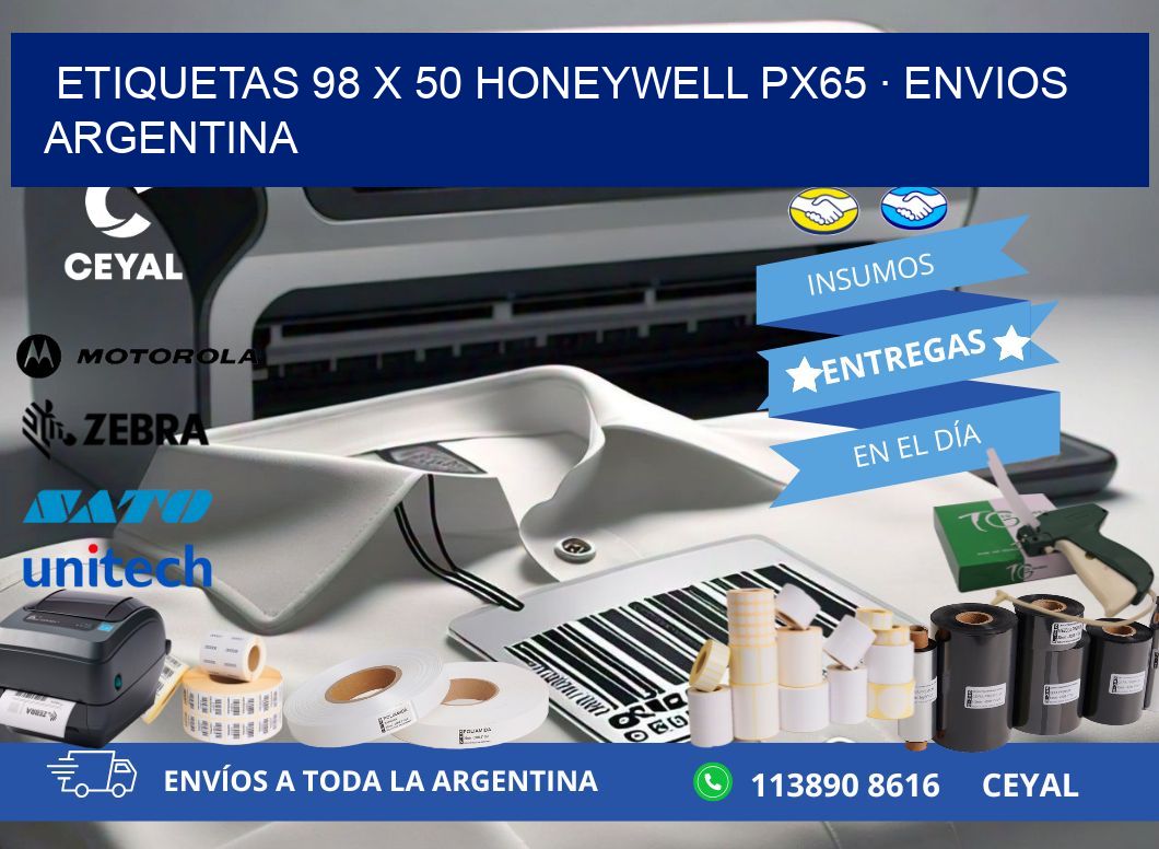 ETIQUETAS 98 x 50 HONEYWELL PX65 · ENVIOS ARGENTINA