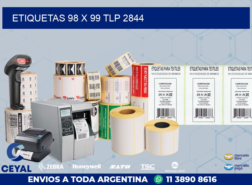 ETIQUETAS 98 x 99 TLP 2844