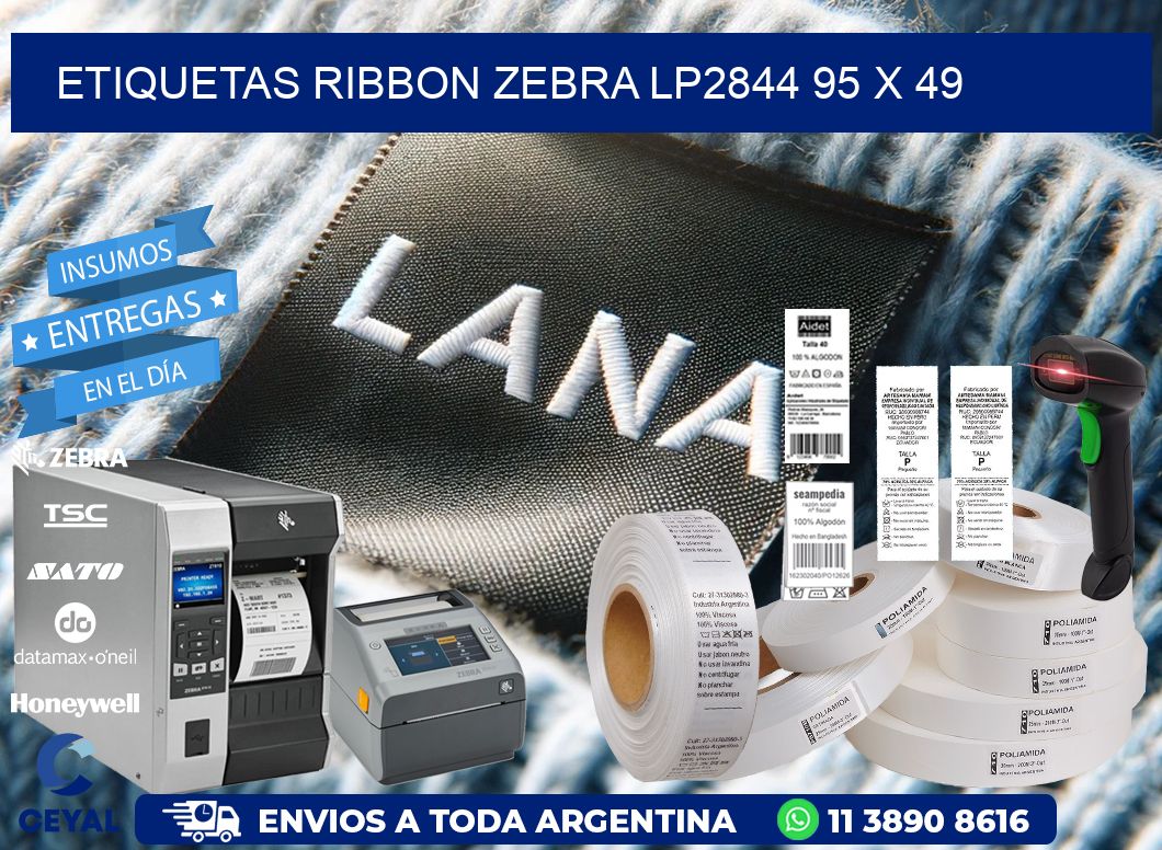 ETIQUETAS RIBBON Zebra LP2844 95 x 49