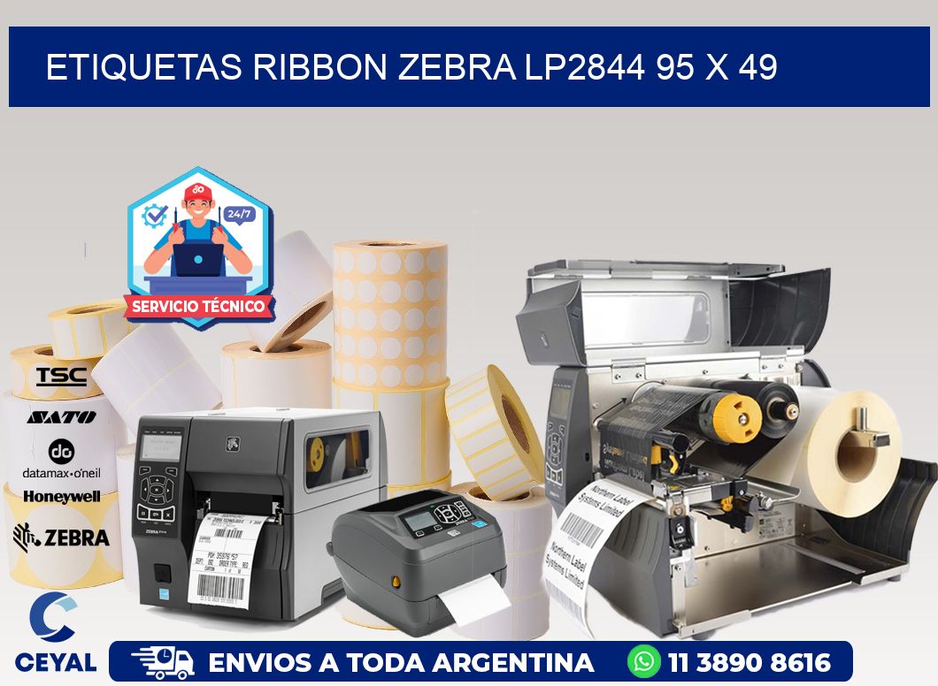 ETIQUETAS RIBBON Zebra LP2844 95 x 49
