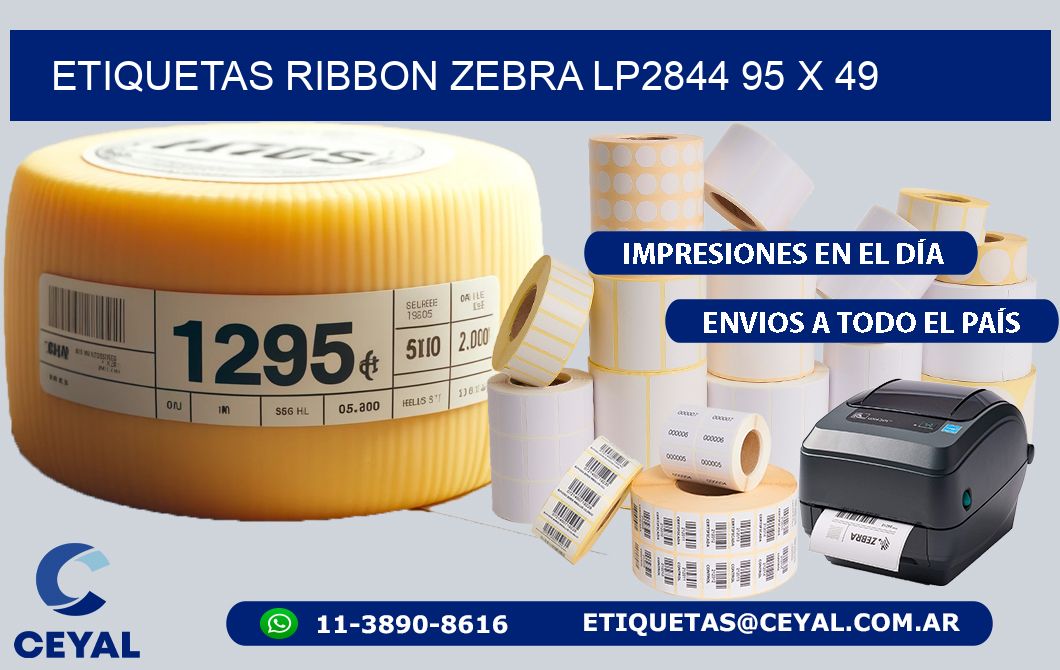 ETIQUETAS RIBBON Zebra LP2844 95 x 49