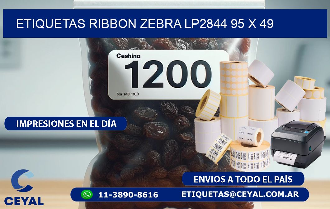 ETIQUETAS RIBBON Zebra LP2844 95 x 49
