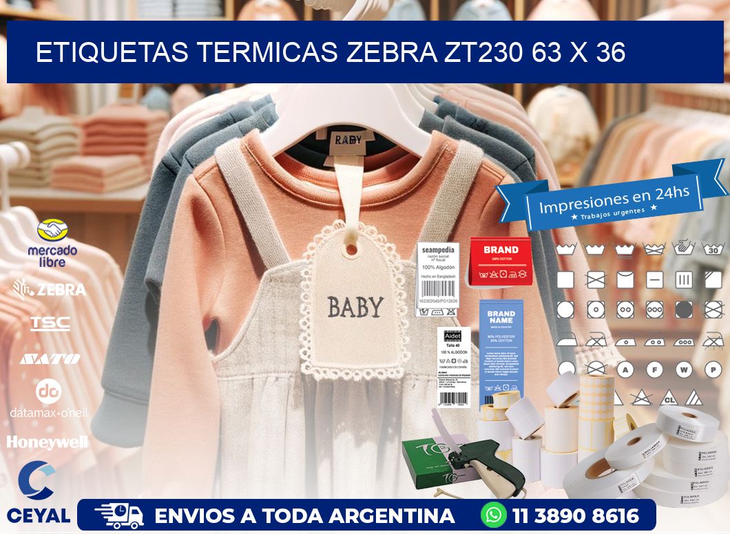 ETIQUETAS TERMICAS ZEBRA ZT230 63 x 36