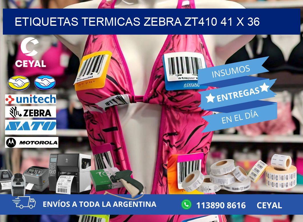 ETIQUETAS TERMICAS ZEBRA ZT410 41 x 36