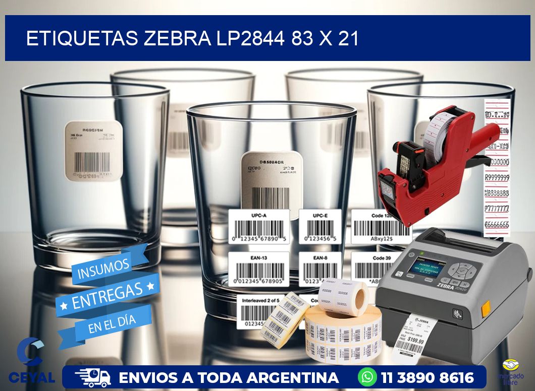 ETIQUETAS Zebra LP2844 83 x 21