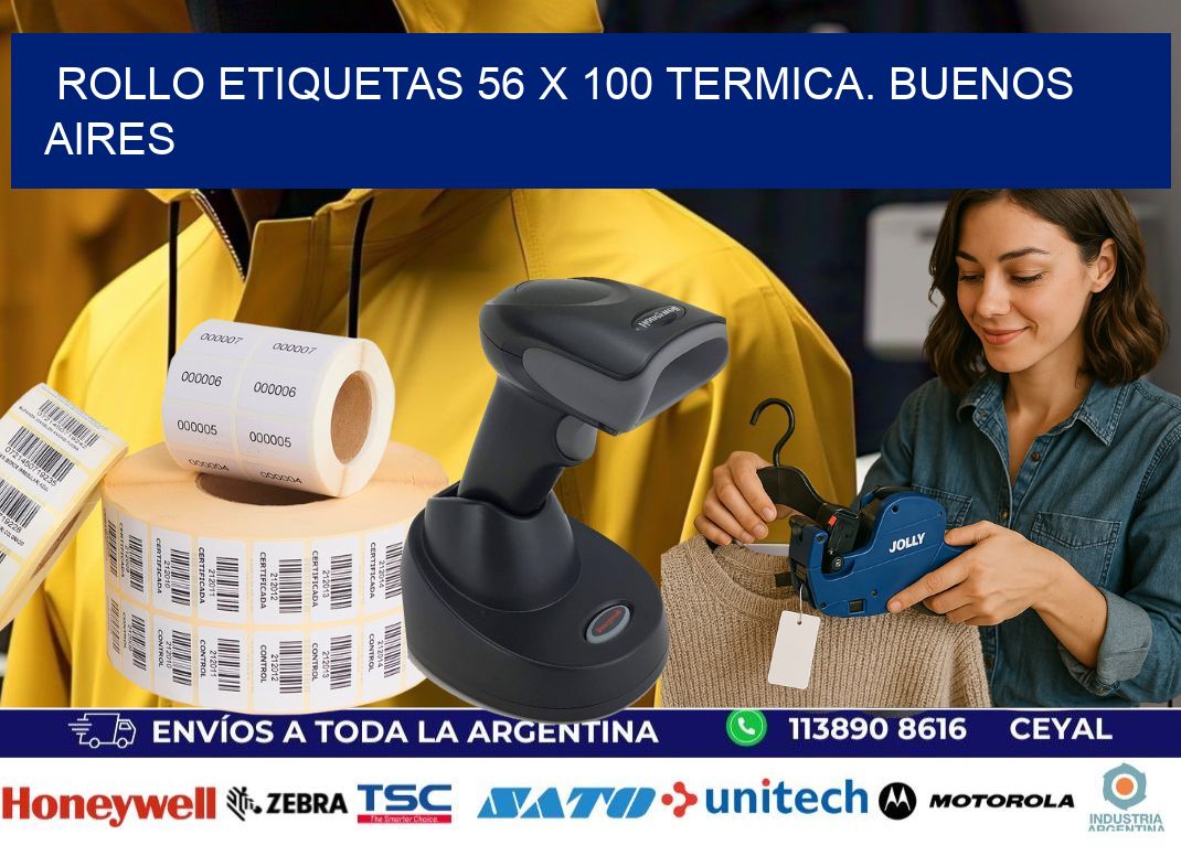 Rollo etiquetas 56 x 100 termica. Buenos Aires