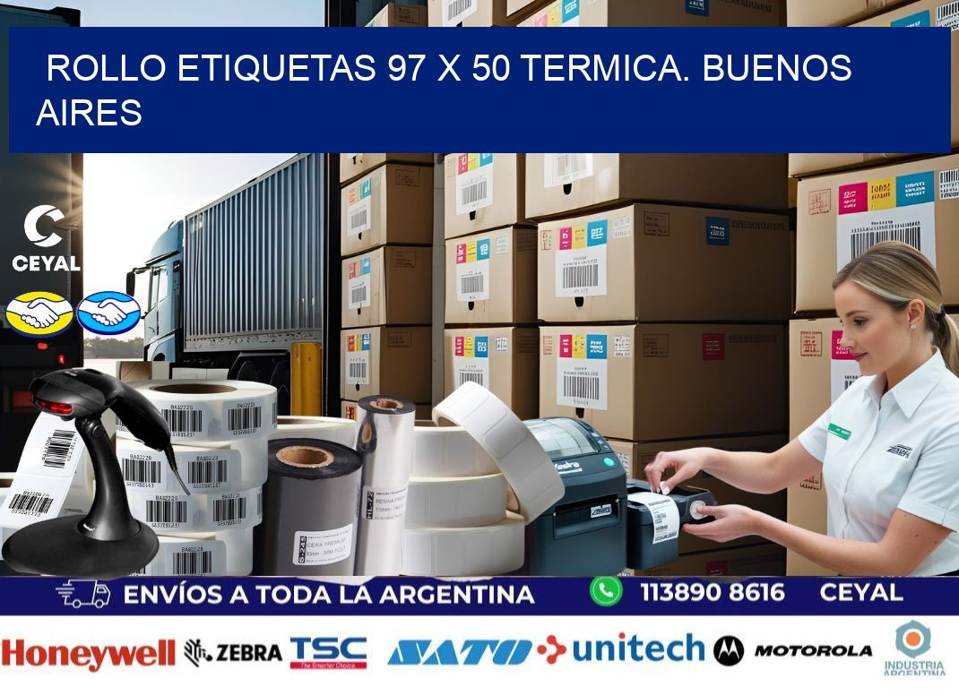 Rollo etiquetas 97 x 50 termica. Buenos Aires