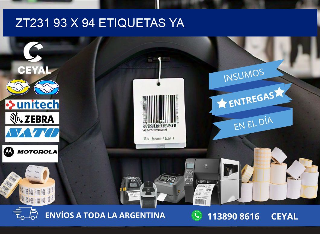 ZT231 93 x 94 ETIQUETAS YA