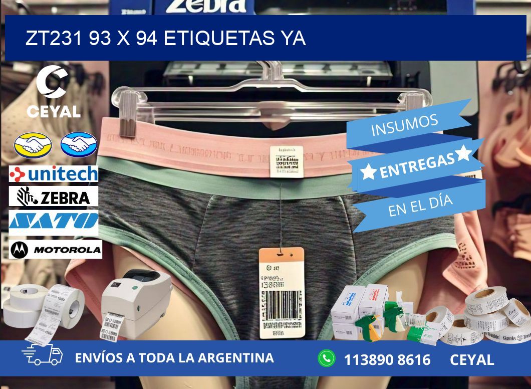 ZT231 93 x 94 ETIQUETAS YA