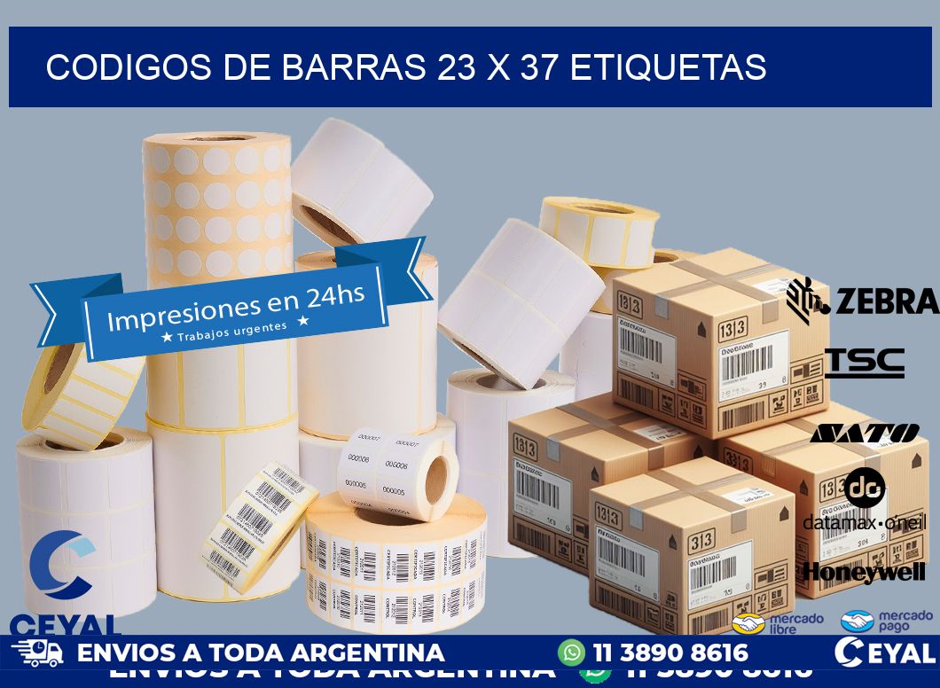 codigos de barras 23 x 37 etiquetas