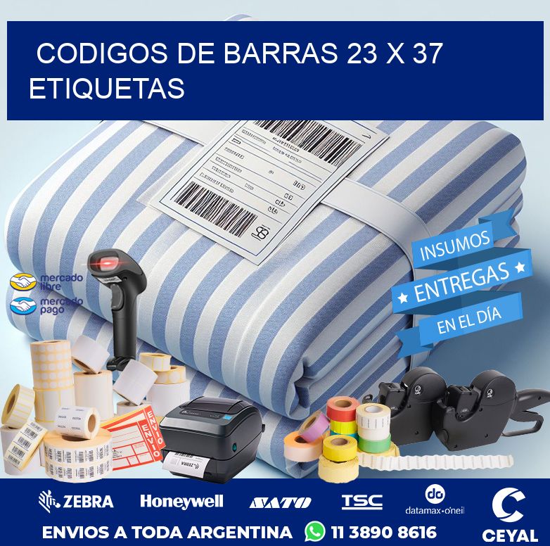 codigos de barras 23 x 37 etiquetas